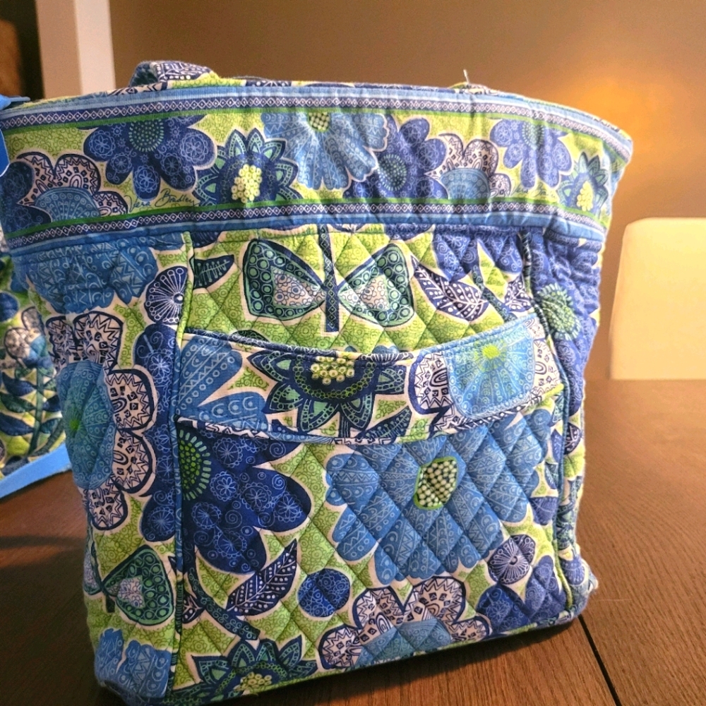 Vera Bradley tote purse doodle daisy